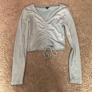 Blue crop top